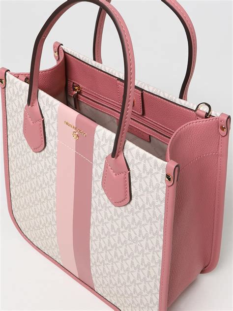 michael kors pink and beige purse|michael kors pink canvas tote.